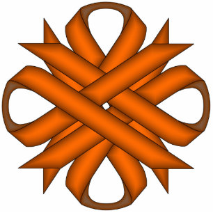 Orange Clover Ribbon by Kenneth Yoncich Statuette