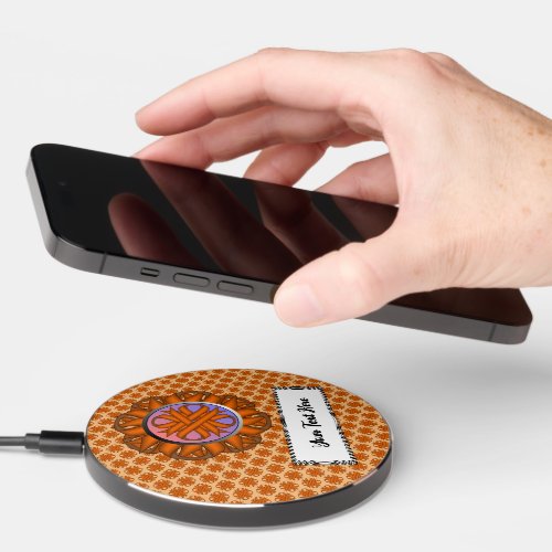 Orange Clover Ribbon by Kenneth Yoncich Wireless Charger