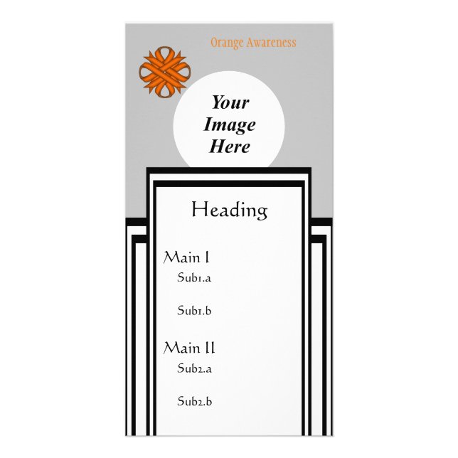 Orange Clover Ribbon Template by Kenneth Yoncich (Front)