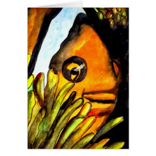 Orange Clown Fish watercolor original art painting