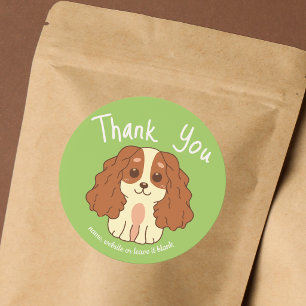 Orange Cocker Thank You Small Business  Classic Round Sticker