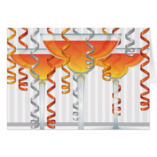 Orange  cocktail and ribbon (Front Horizontal)