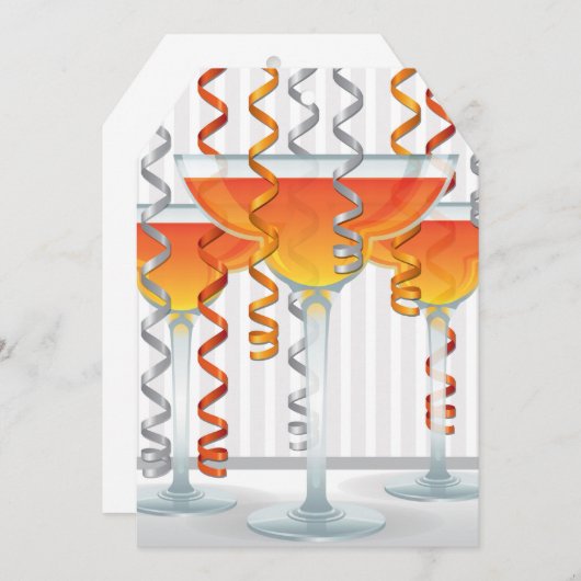 Orange cocktail and ribbon (Front/Back)