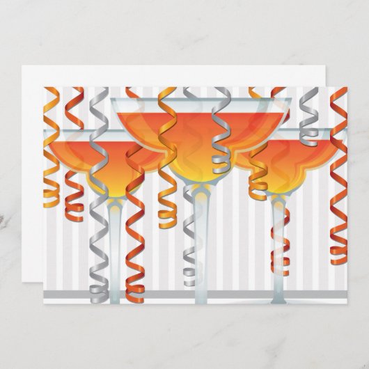 Orange cocktail and ribbon (Front/Back)