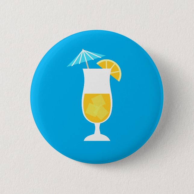 Orange Cocktail Button (Front)