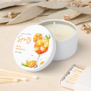 Orange Cocktail Love at First Spritz Bridal Shower Mini Candle Favors