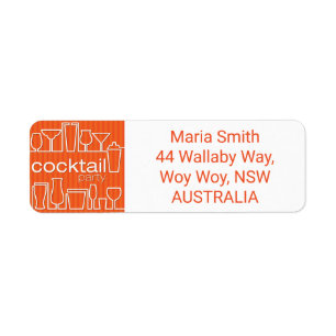 Orange cocktail party label