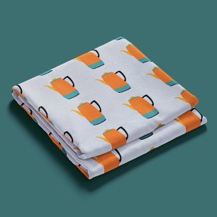 Orange Coffe Percolator Fabric