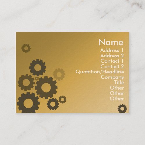 Orange Cogs - Chubby Business Card
