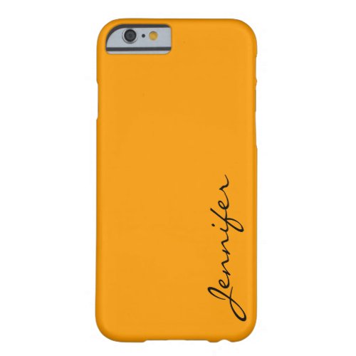 Orange color background barely there iPhone 6 case