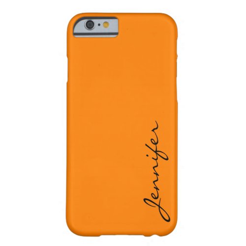 Orange color background barely there iPhone 6 case