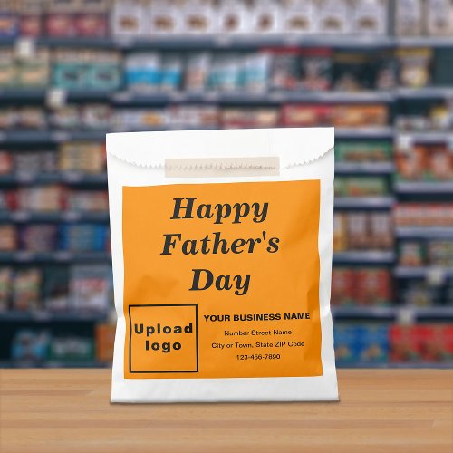 Orange Color Business Brand Fathers Day Paper Bag