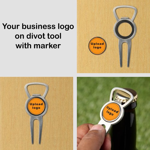 Orange Color Business Brand on Divot Tool