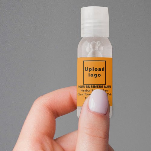 Orange Color Business Brand on Hand Sanitizer