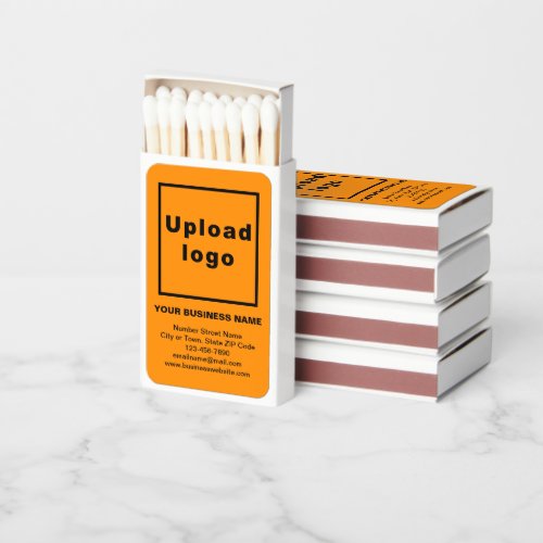 Orange Color Business Brand on Matchboxes