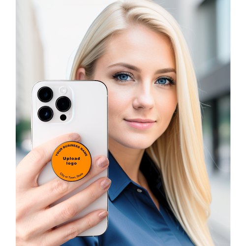 Orange Color Business Brand on PopSocket