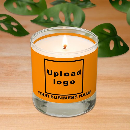 Orange Color Business Brand on Scented Candle