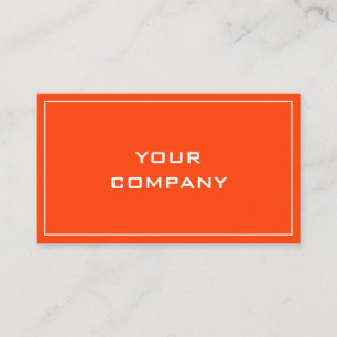 Orange Color Business Card Example Your Own Design