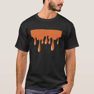 Orange Color Chocolate Drip Cake Halloween Costume T-Shirt