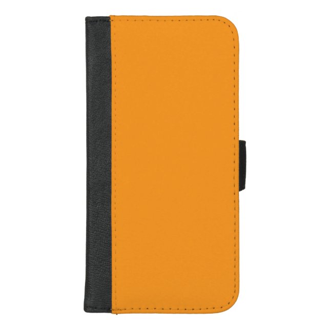 orange color iphone 6 Wallet Case (Front)