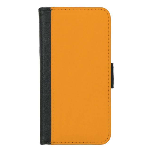 orange color iphone Wallet Case (Front)