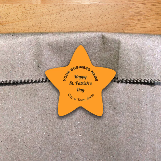 Patrick Orange Color Orange Color Saint Patrick Business Star Sticker | Zazzle