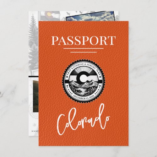 Orange Colorado Passport Save The Date
