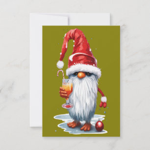 Orange-Colored Mixed-Drink Skaal to the Snowy-Seas Invitation