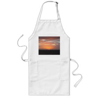 Orange Colored Sky Long Apron