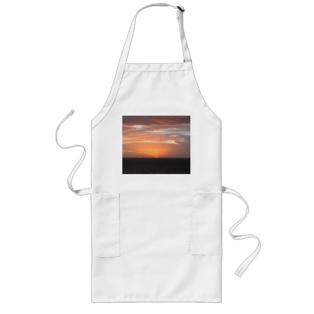 Orange Colored Sky Long Apron (Front)
