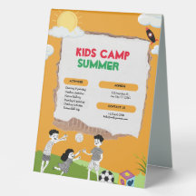 Orange Colorful Playful Kids Camp Summer