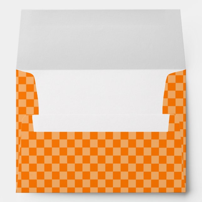 Orange Combination Checkerboard by Shirley Taylor Envelope (Back (Bottom))