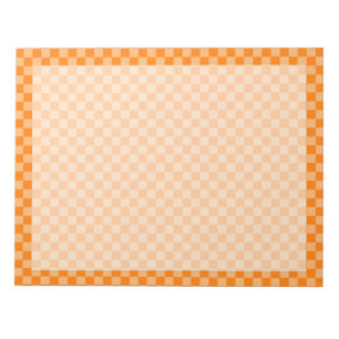 Orange Combination Checkerboard by Shirley Taylor Notepad