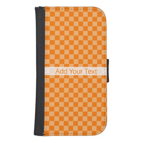 Orange Combination Checkerboard by Shirley Taylor Galaxy S4 Wallet Case