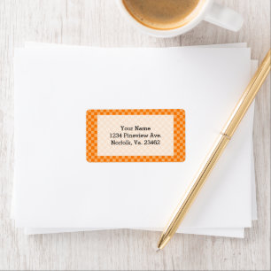 Orange Combination Checkerboard by ShirleyTaylor Label