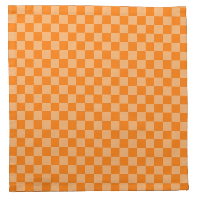 Orange Combination Checkerboard by ShirleyTaylor Napkin (Front)