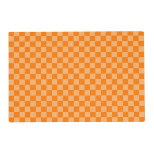 Orange Combination Checkerboard by ShirleyTaylor Placemat