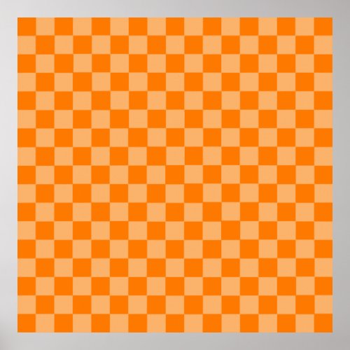 Orange Combination Checkerboard by ShirleyTaylor Poster