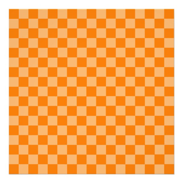 Orange Combination Classic Checkerboard by STaylor Photo Print (Front)
