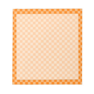 Orange Combination Classic Checkerboard Notepad