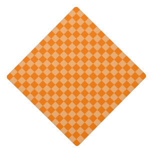 Orange Combination Diamond Pattern by STaylor Graduation Cap Topper