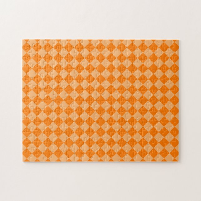 Orange Combination Diamond Pattern by STaylor Jigsaw Puzzle (Horizontal)