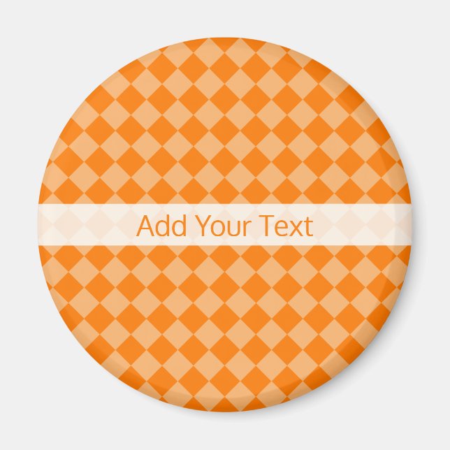Orange Combination Diamond Pattern by STaylor Magnet (Front)