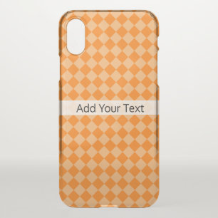 Orange Combination Diamond Pattern by STaylor iPhone X Case