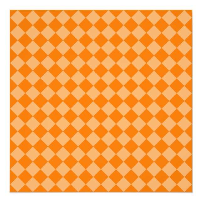Orange Combination Diamond Pattern STaylor Photo Print (Front)