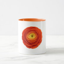 Orange Combo Mug - Ranunculus Flower