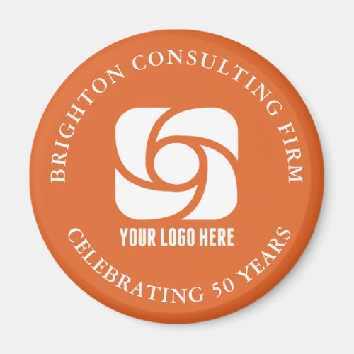 Orange Company Logo Custom Business Magnet