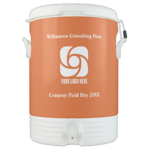 Orange Company Logo Custom Business Marketing Beverage Cooler