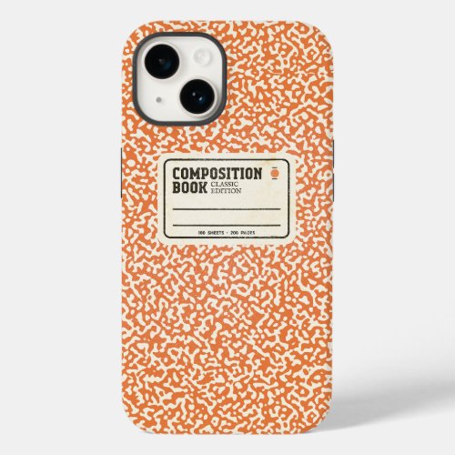 Orange Composition Notebook Case_Mate iPhone Case