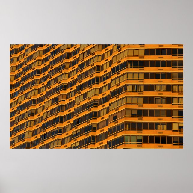 Orange concrete building poster (Front)